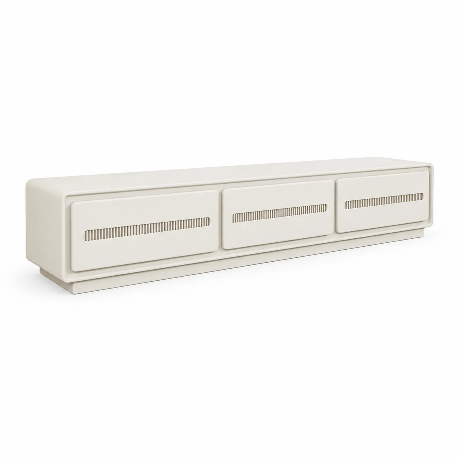 Meuble TV Bois Beige avec Trois Compartiments