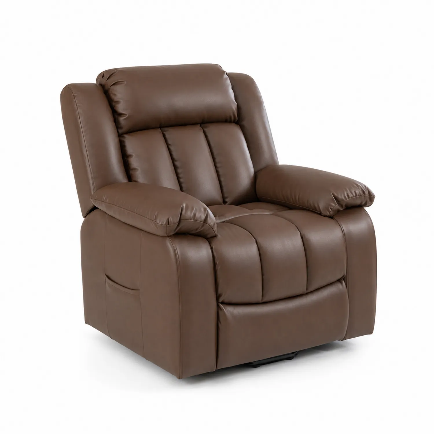 Fauteuil inclinable en cuir synthétique Marron