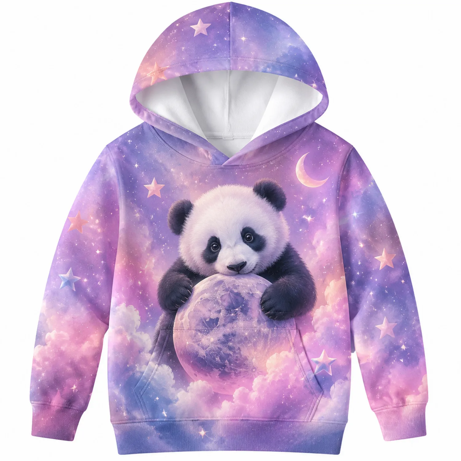 Felpa con Cappuccio Panda Galassia Bambini