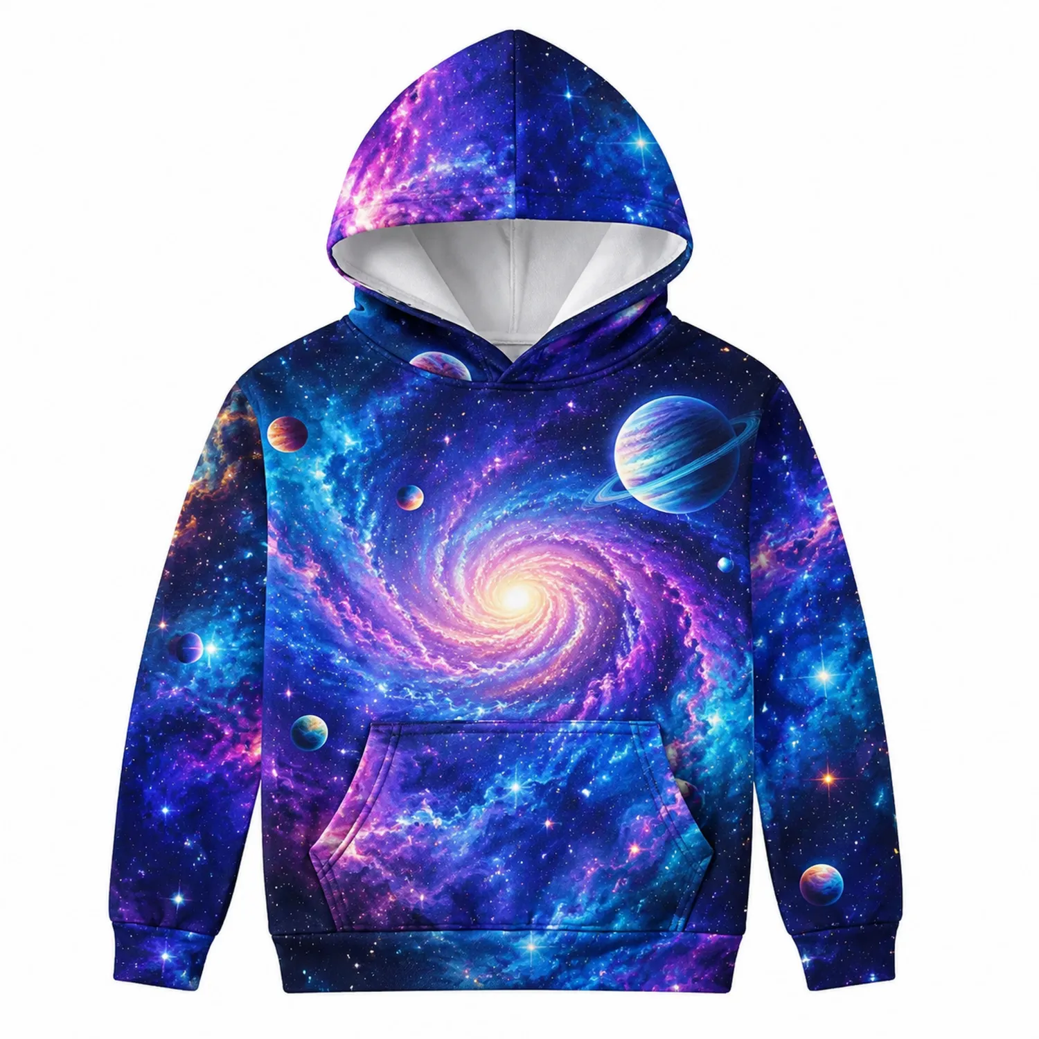 Felpa con Cappuccio Galassia 3D Bambini Unisex
