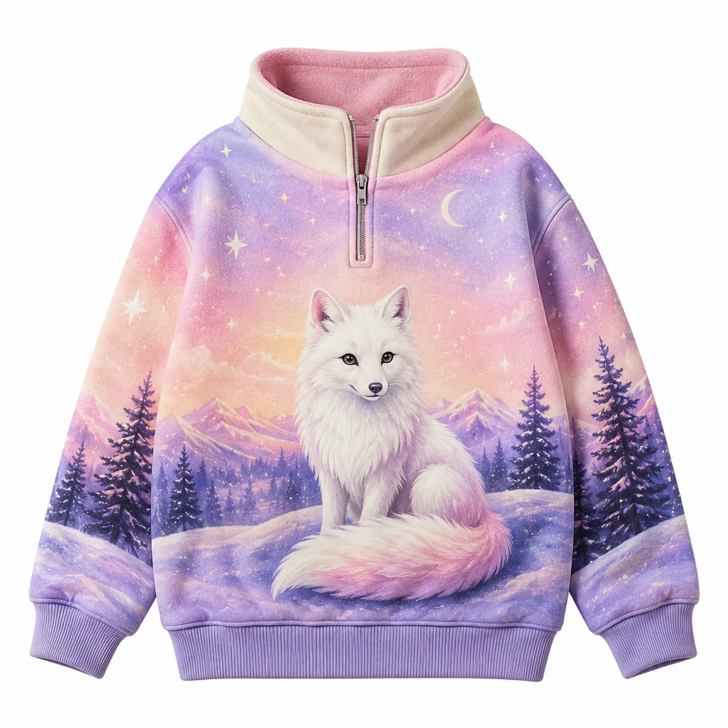 Felpa Bambina Volpe Galaxy 1/4 Zip