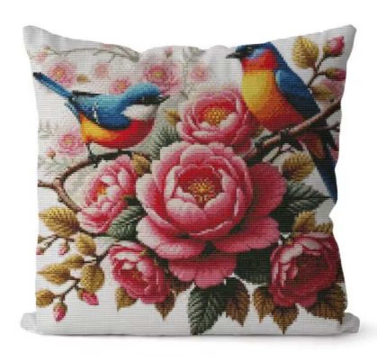 2 Birds | Pillow Cross Stitching Embroidery Kit (45x45cm 11CT)