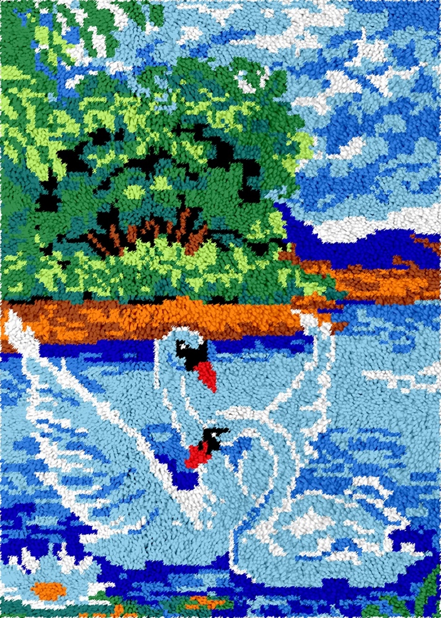 2 Swans | Rug Making Latch Hooking Kit