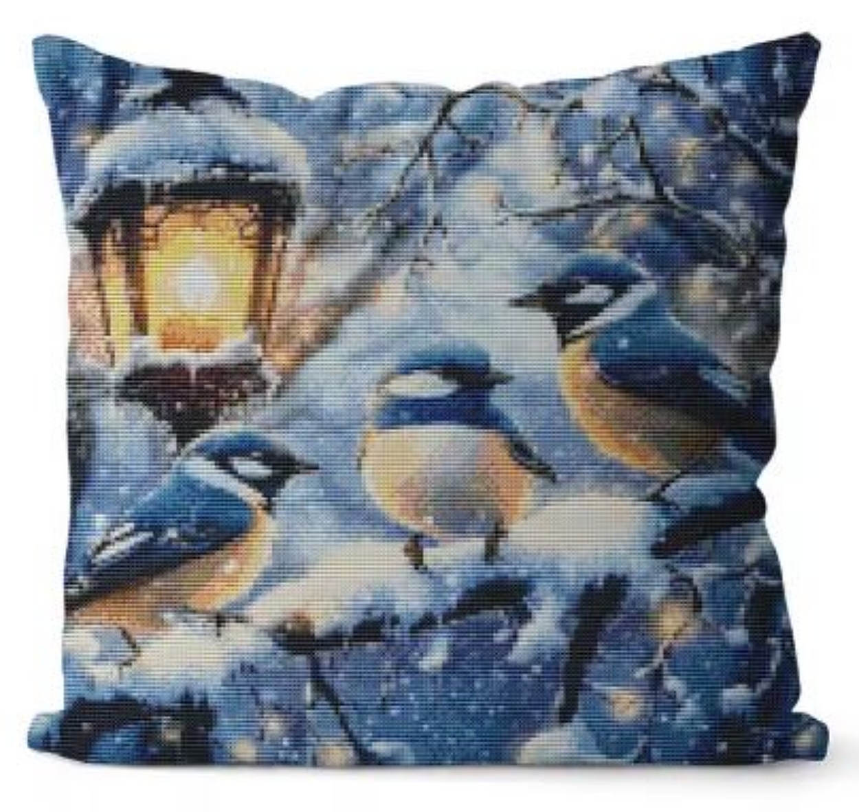 3 Birds | Pillow Cross Stitching Embroidery Kit (45x45cm 11CT)