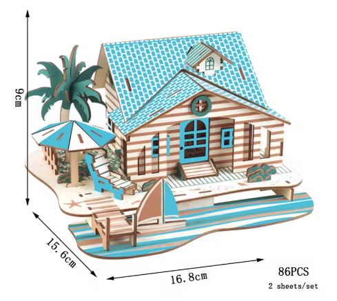 Bali Island Villa | Wood Craft Assembly Kit 