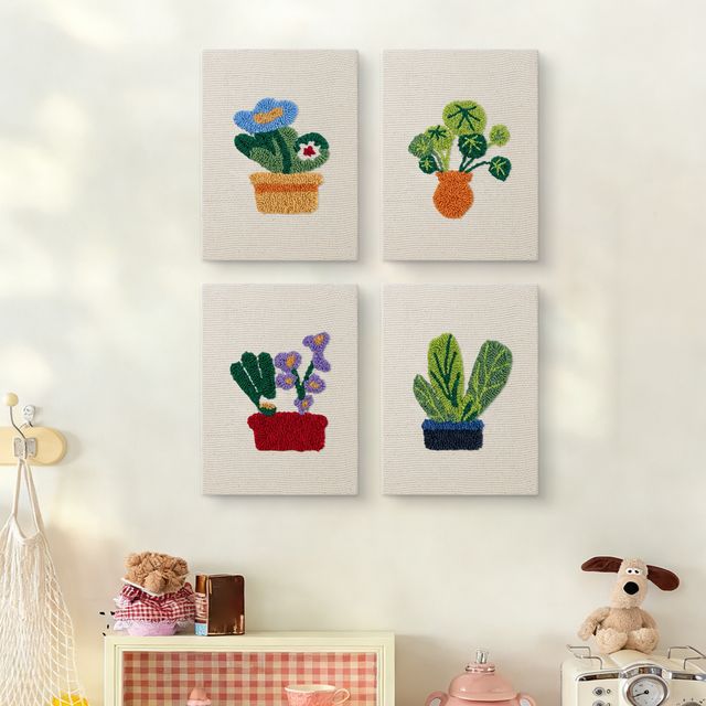 Mini Punch Needle Kit | Cactus (4 designs with Frame)