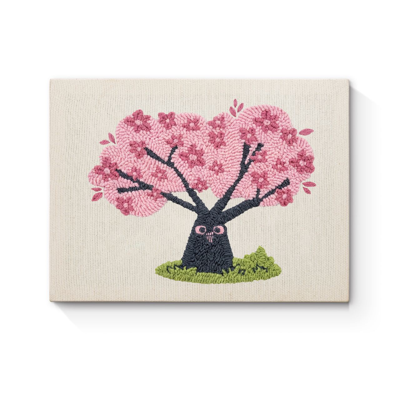 Punch Needle Kit | Cartoon Blossom Tree (with Frame)