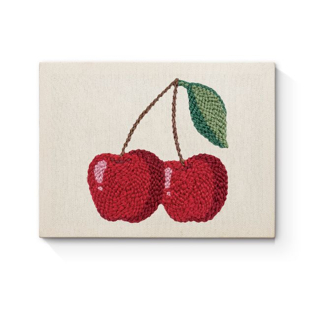 Punch Needle Kit | Cherries (with Frame)