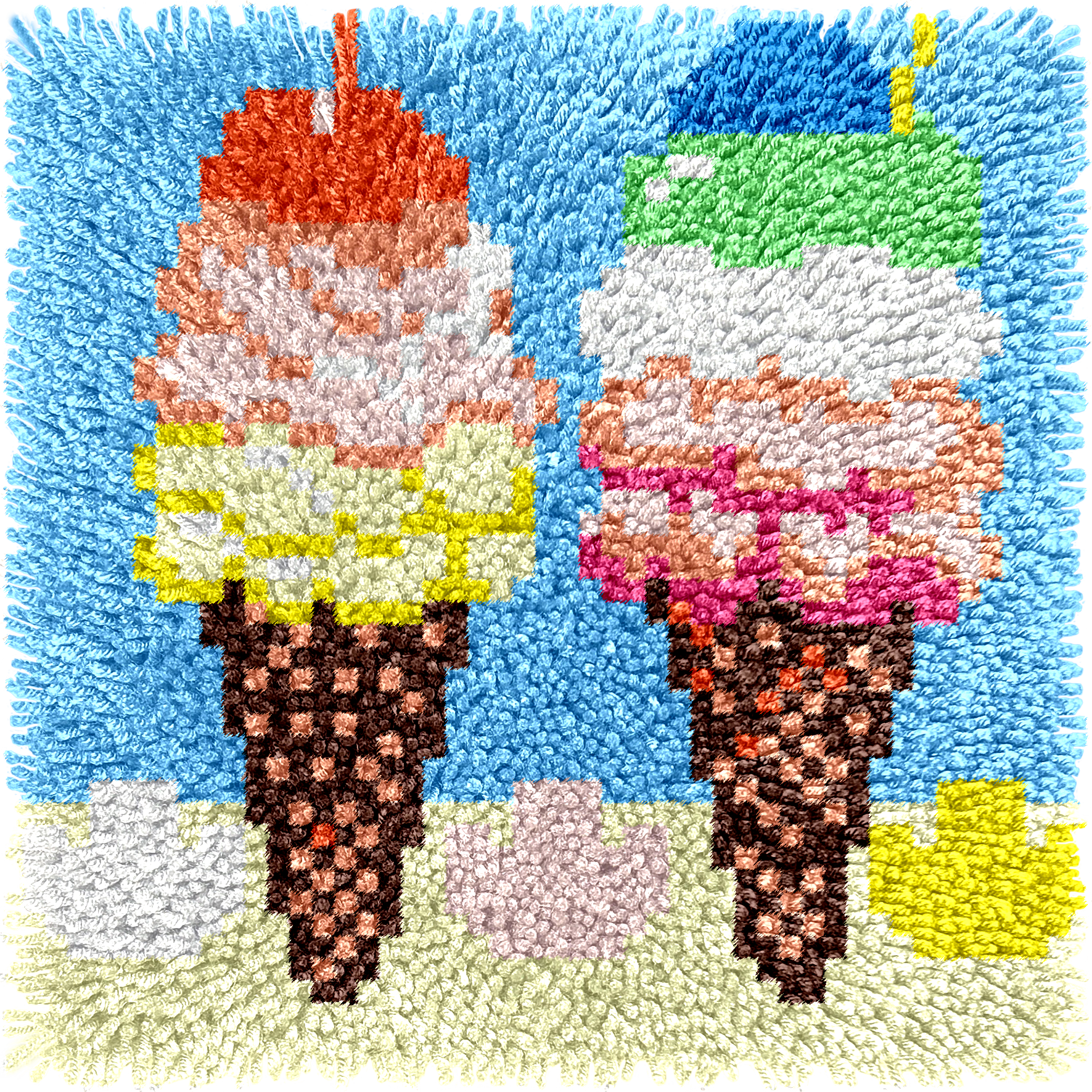 Ice cream | Children's Rug Hooking Kit