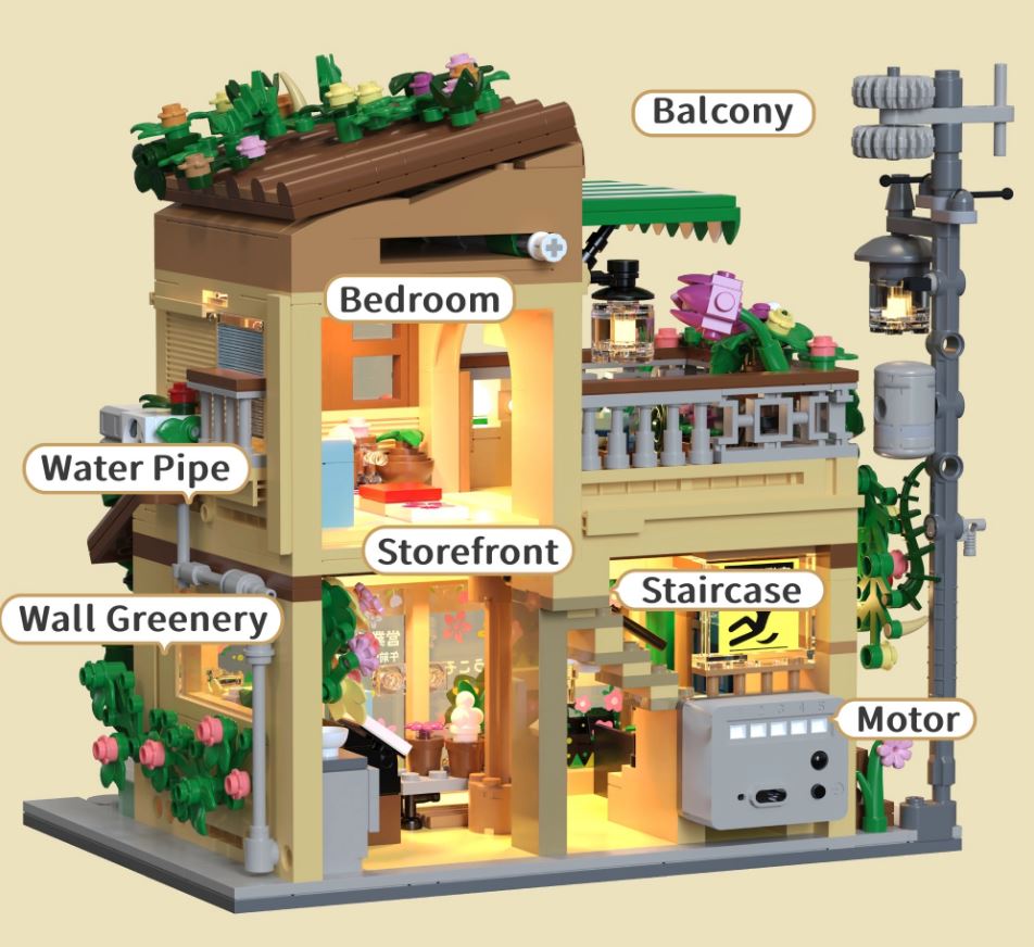 Japanese Flower Shop | Unique No-Name Building Blocks