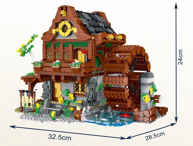 Medieval Water Mill | Unique No-Name Building Blocks