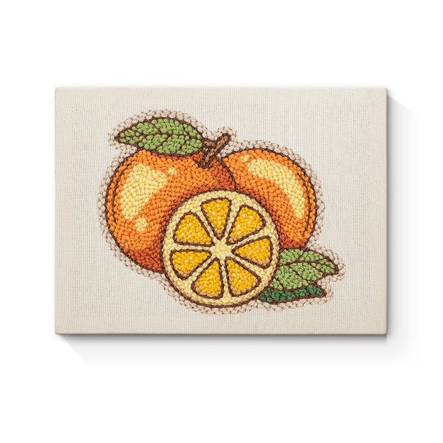 Punch Needle Kit | Oranges (with Frame)
