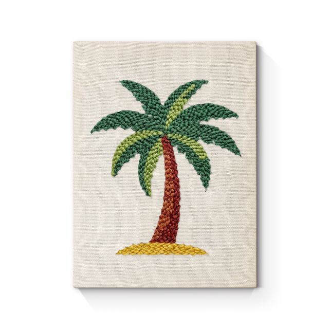 Punch Needle Kit | Palm Tree (with Frame)