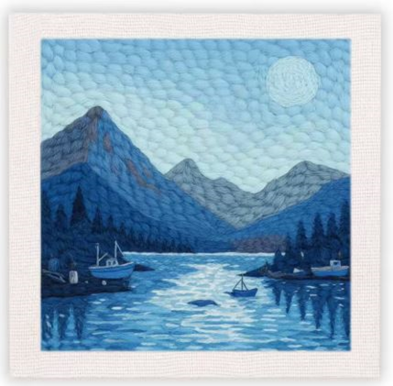 Punch Needle Kit | Lake (with Frame)