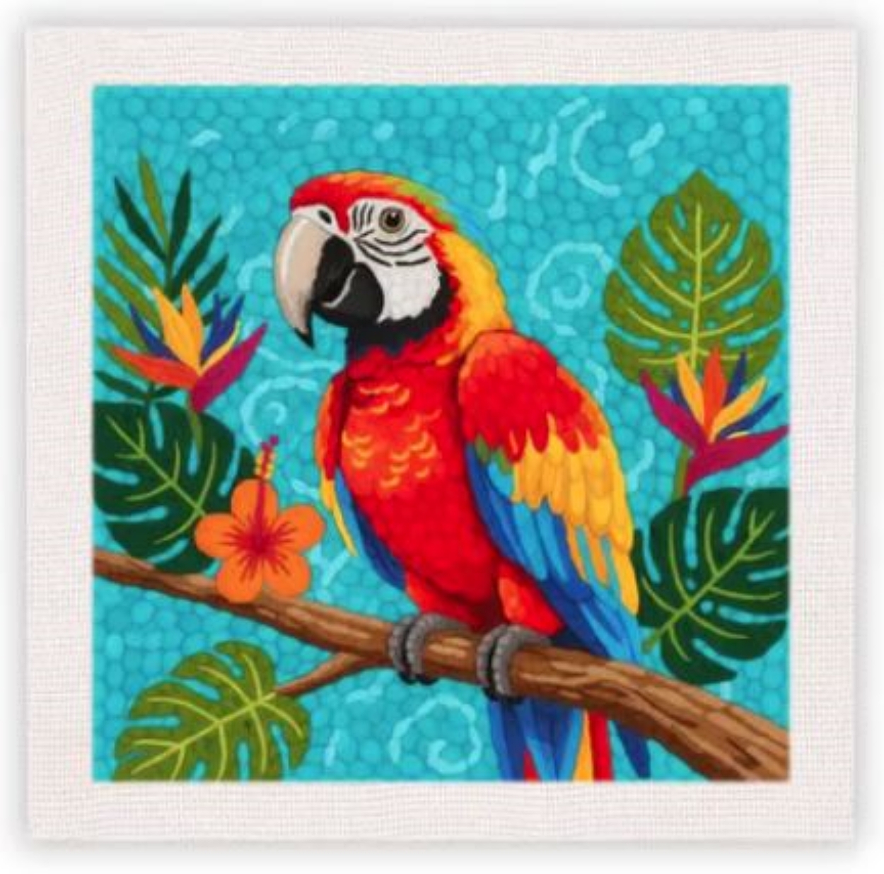Punch Needle Kit | Parrot (with Frame)