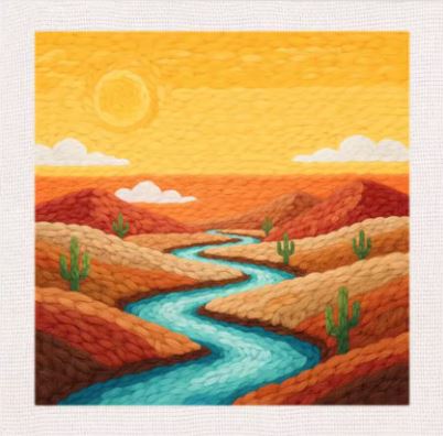 Punch Needle Kit | Stream (with Frame)
