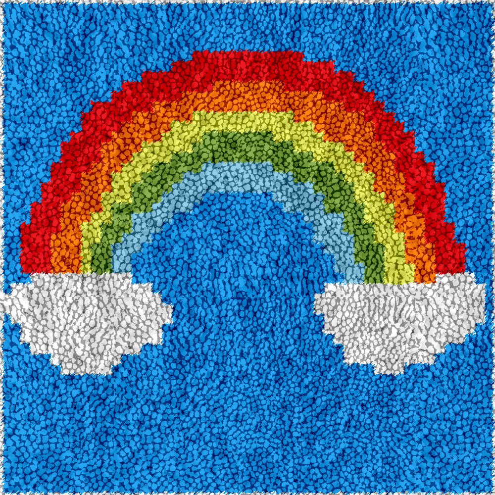 Rainbow | Children's Rug Hooking Pattern (30x30cm)