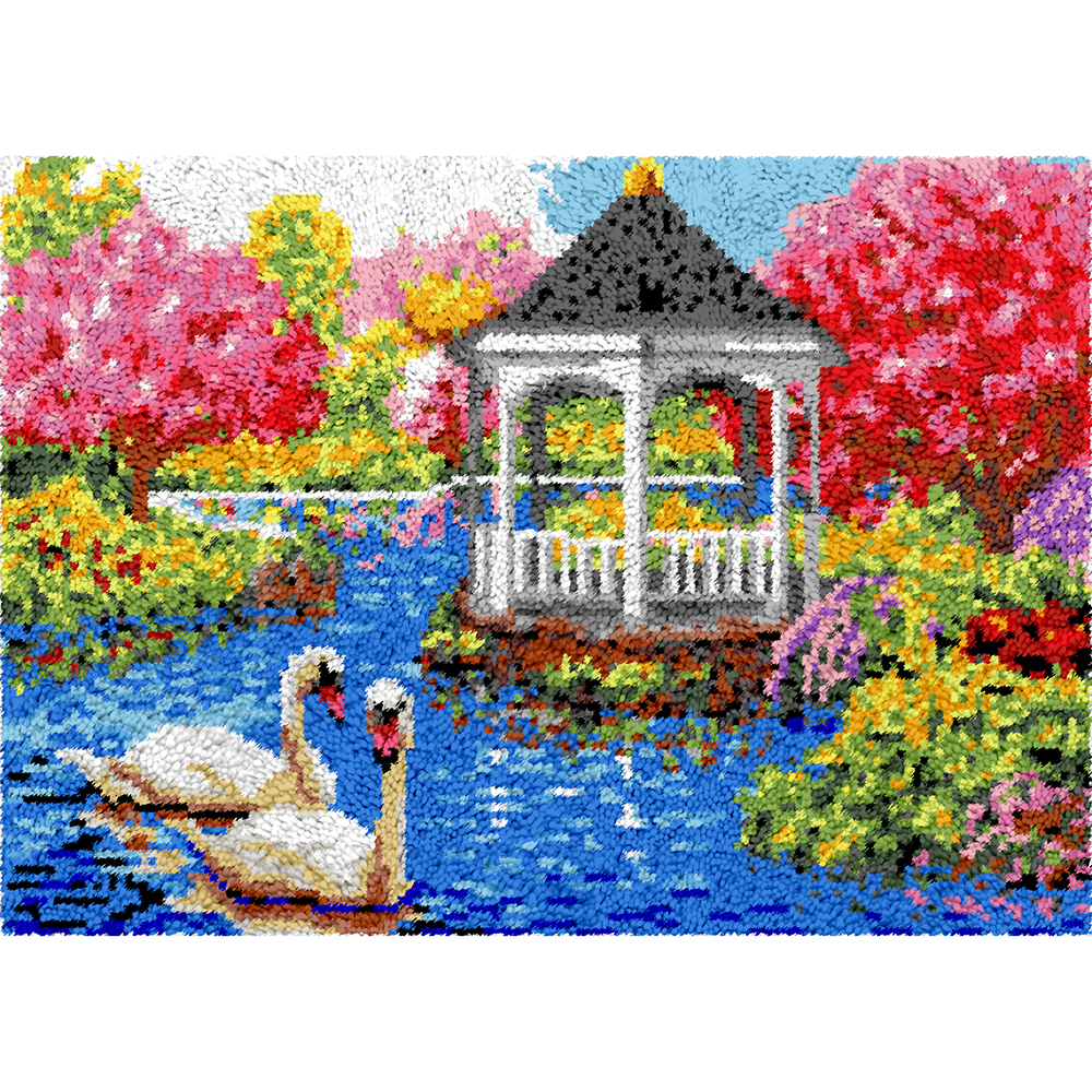 Swans & Gazebo | Rug Making Latch Hooking Kit