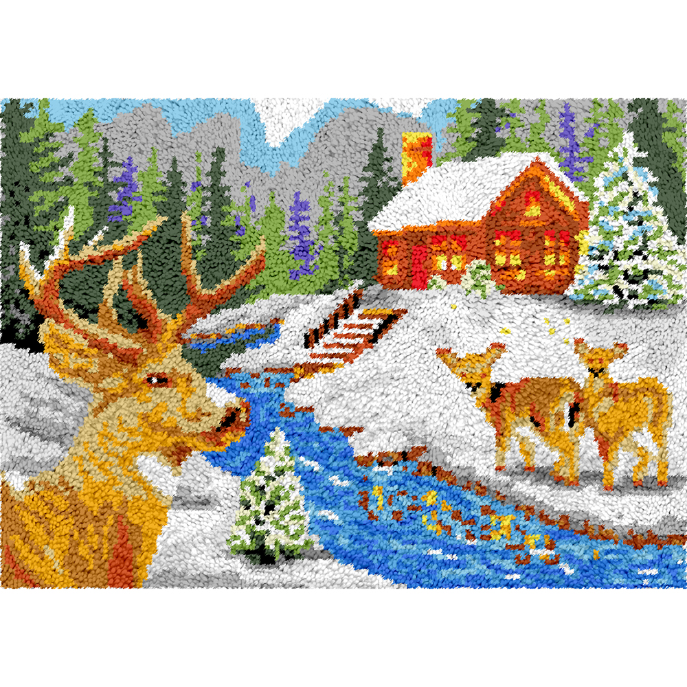 Winter Deer | Rug Making Latch Hooking Kit