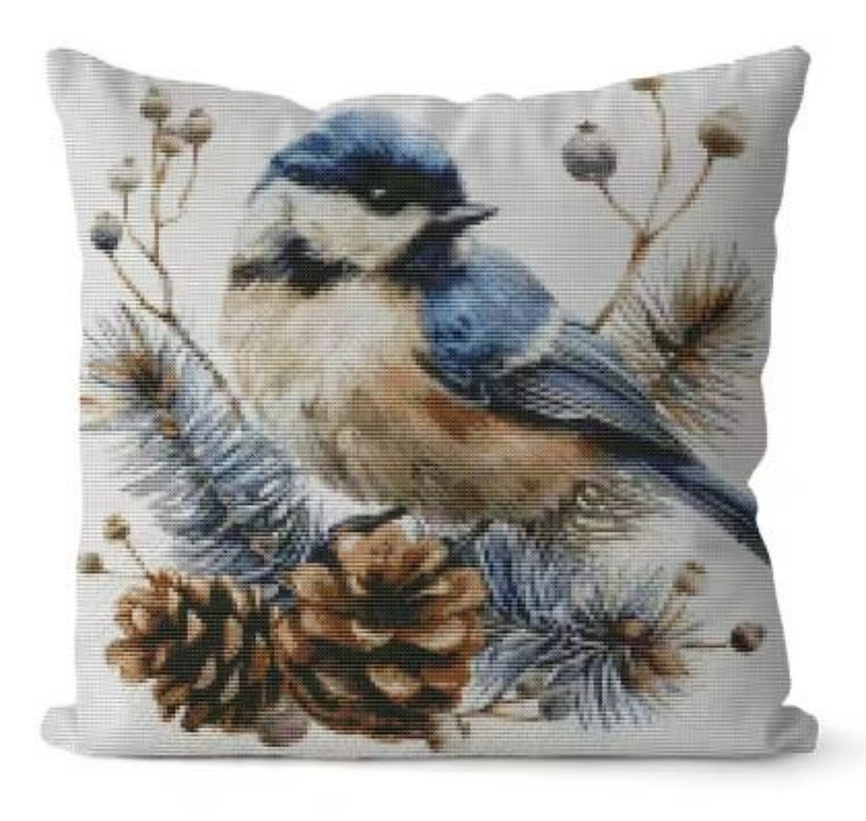 Bird | Pillow Cross Stitching Embroidery Kit (45x45cm 11CT)