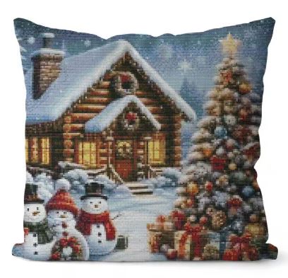 Christmas Tree | Pillow Cross Stitching Embroidery Kit (45x45cm 11CT)