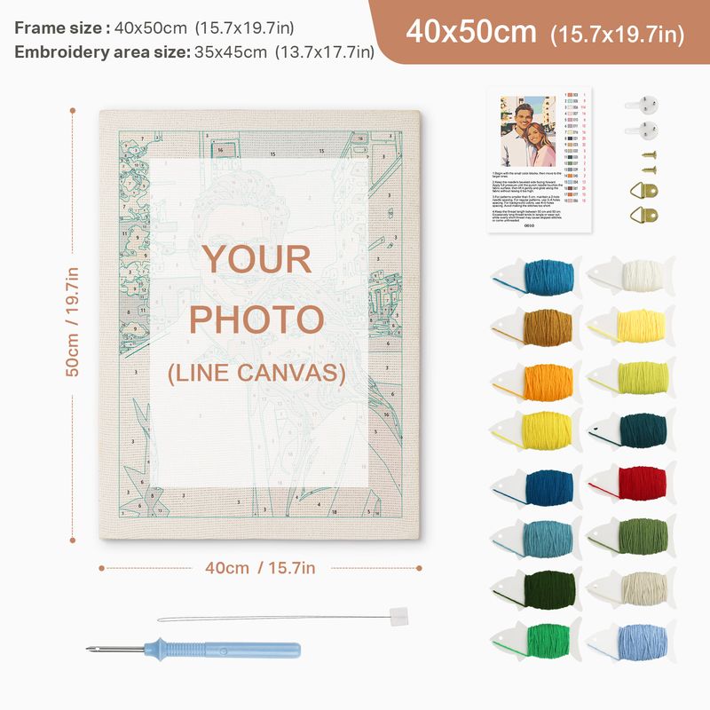 Punch Needle Kit | Custom Picture (with Frame)
