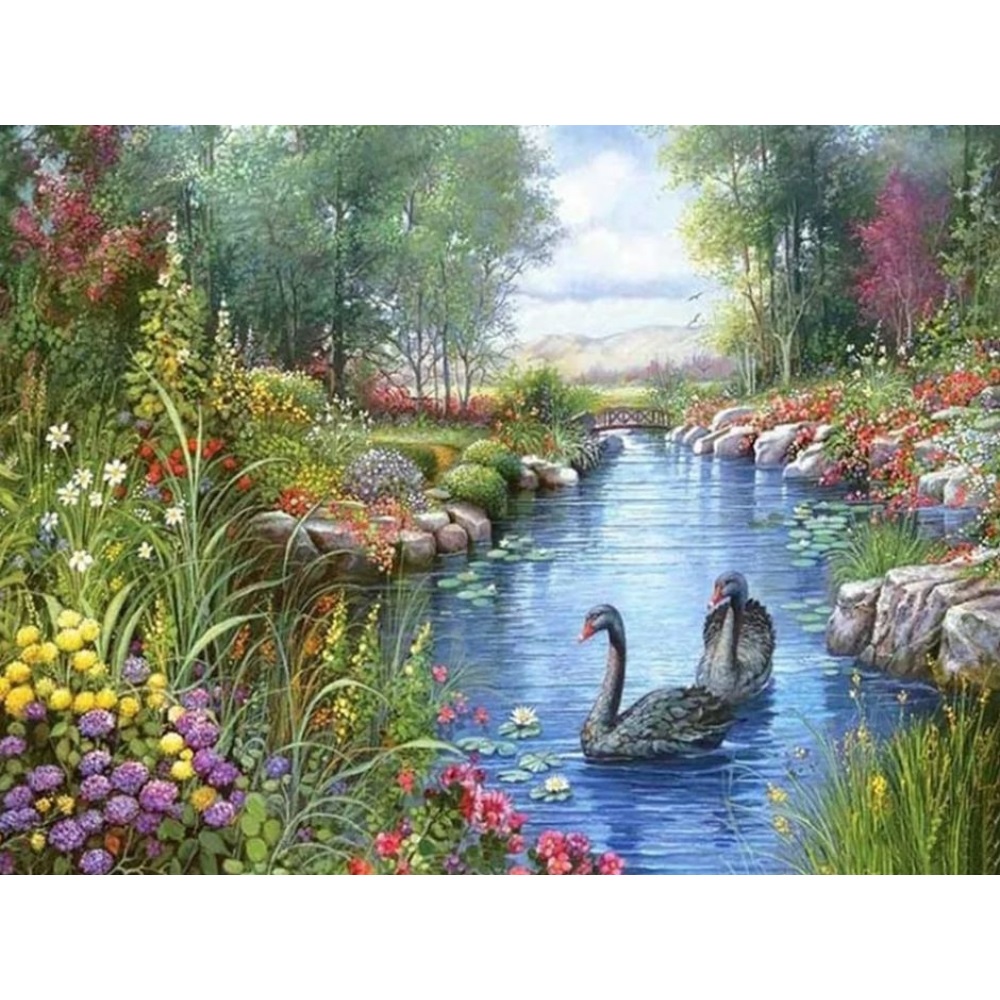 Ducks In River | Cross Stitch Needlework Embroidery Kit