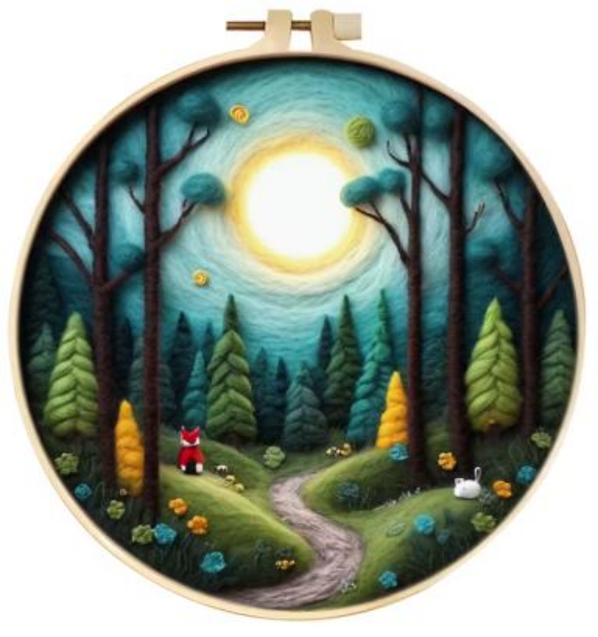 Forest | Needle Wool Felting Kit for Beginner (8" with Frame)