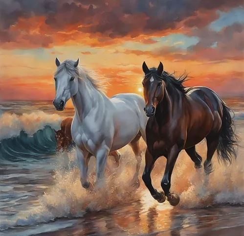 Horses Running | Paint By Numbers