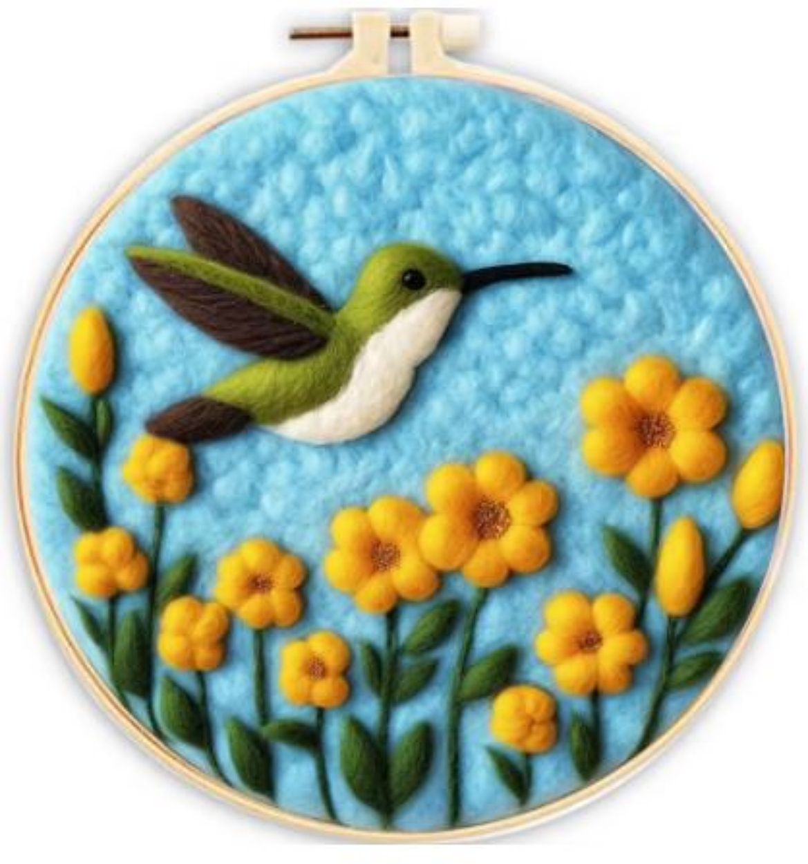 Hummingbird | Needle Wool Felting Kit for Beginner (8" with Frame)