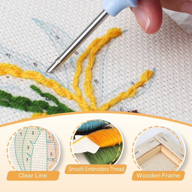 Punch Needle Kit | Palm Tree (with Frame)
