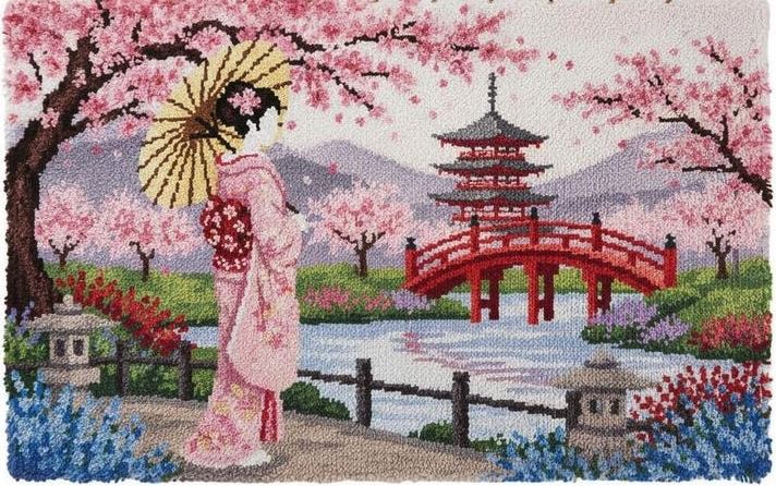 Japanese Garden | Rug Making Latch Hooking Kit