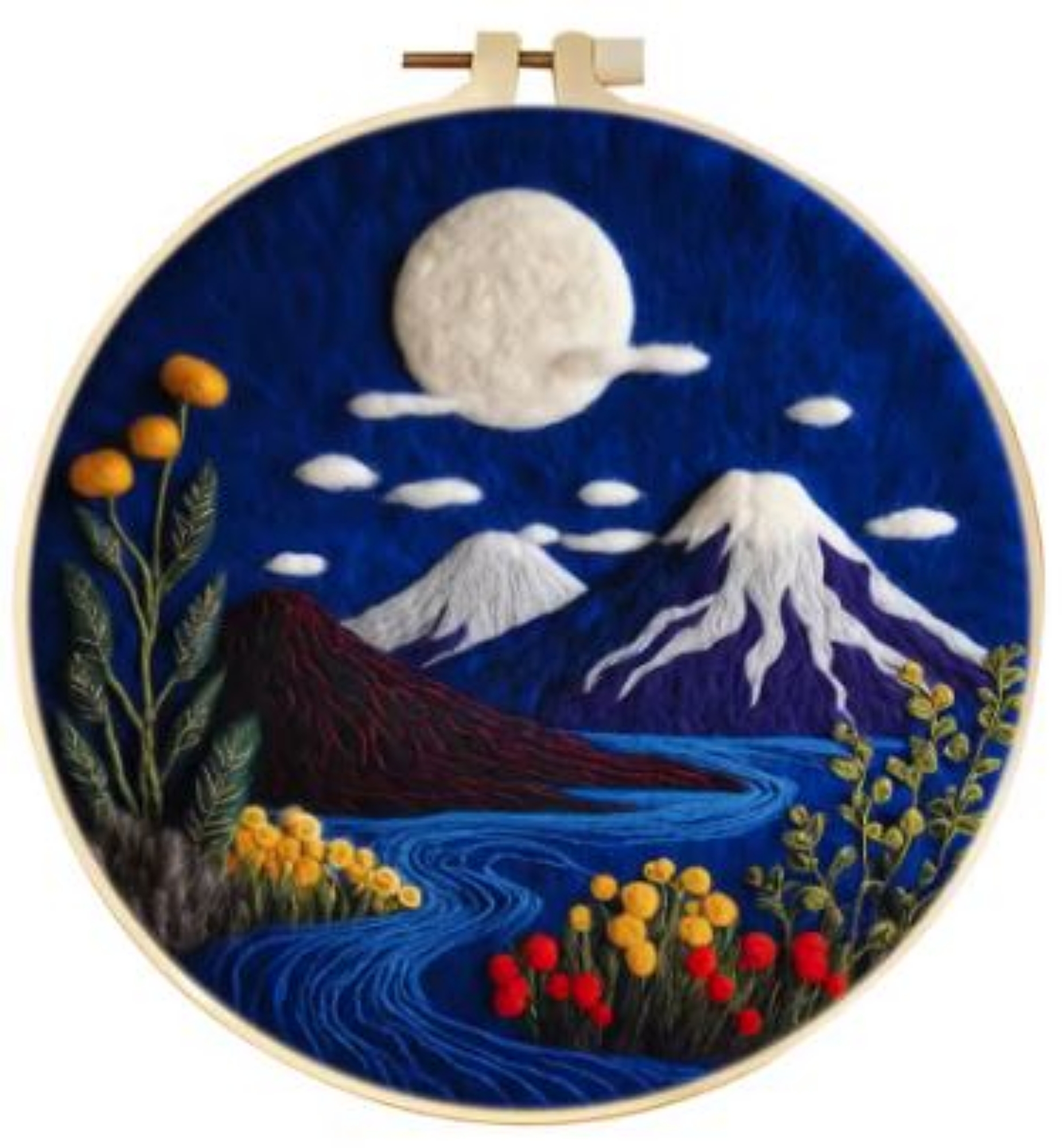 Lake | Needle Wool Felting Kit for Beginner (8" with Frame)