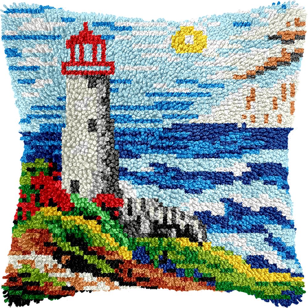 Lighthouse | Pillow Latch Hooking Kit Cushion Cover (43x43cm)
