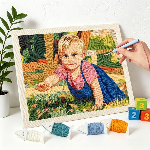 Punch Needle Kit | Custom Picture (with Frame)