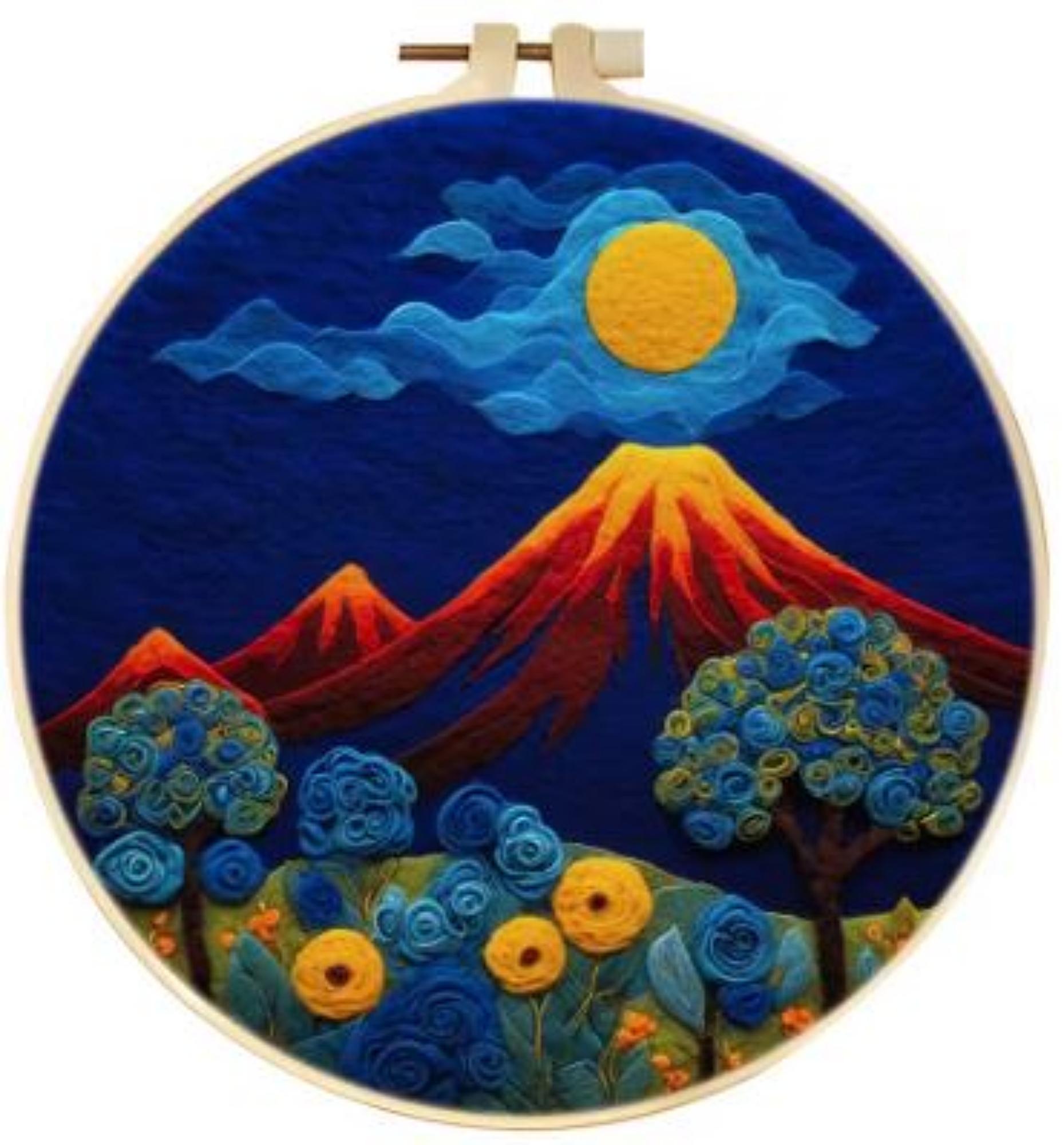 Mountain | Needle Wool Felting Kit for Beginner (8" with Frame)