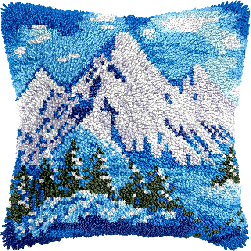 Mountains | Pillow Latch Hooking Kit Cushion Cover (43x43cm)