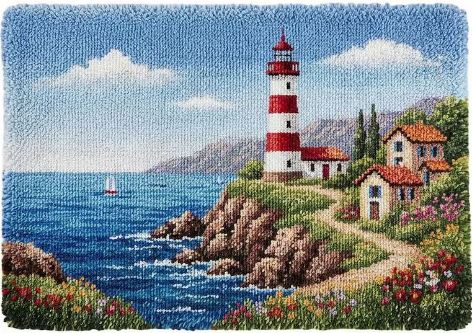Ocean Lighthouse | Rug Making Latch Hooking Kit