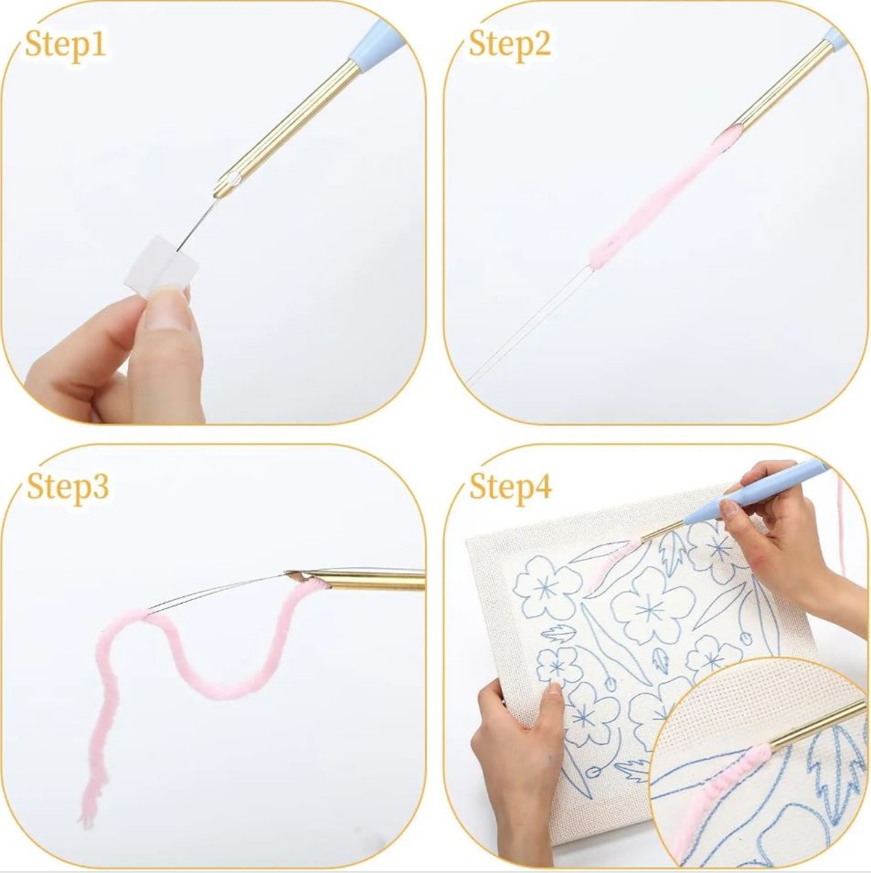 Punch Needle Kit | Beach Scenery (with Frame)
