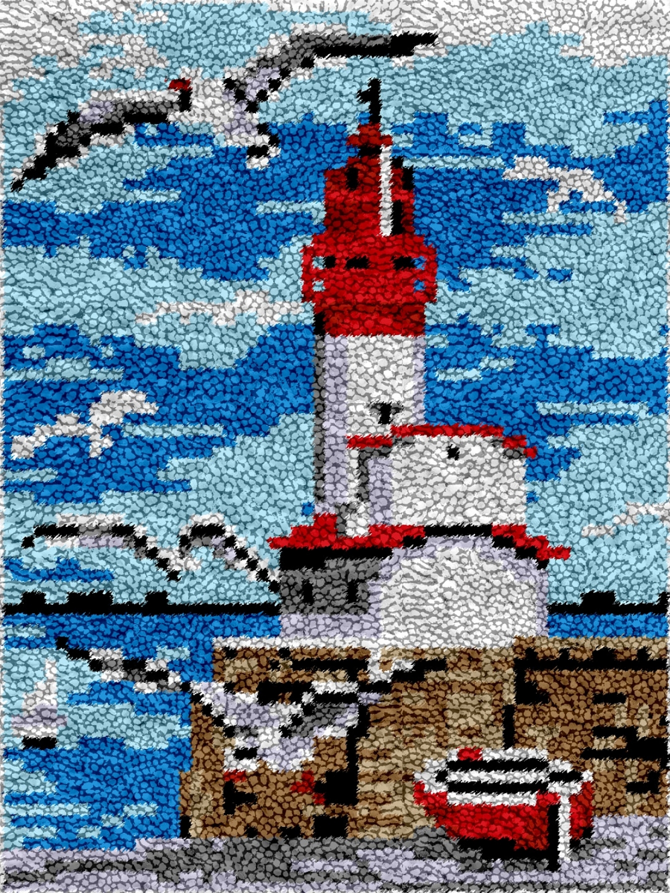 Seaside Lighthouse | Rug Making Latch Hooking Kit