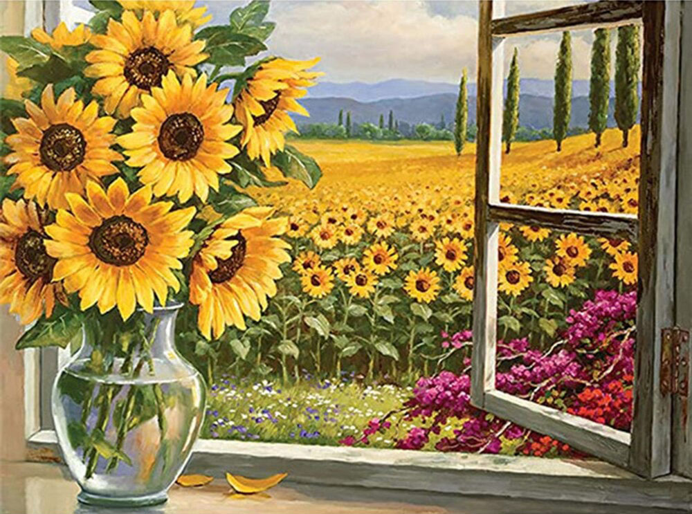 Sunflowers | Diamond Painting Embroidery Kit