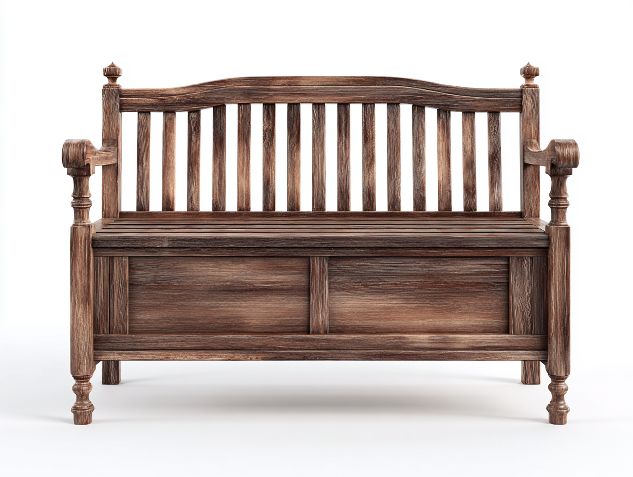 Gartenbank Holz 120 x 60 x 90 cm - braun - mit Stauraum-Fasadodecor