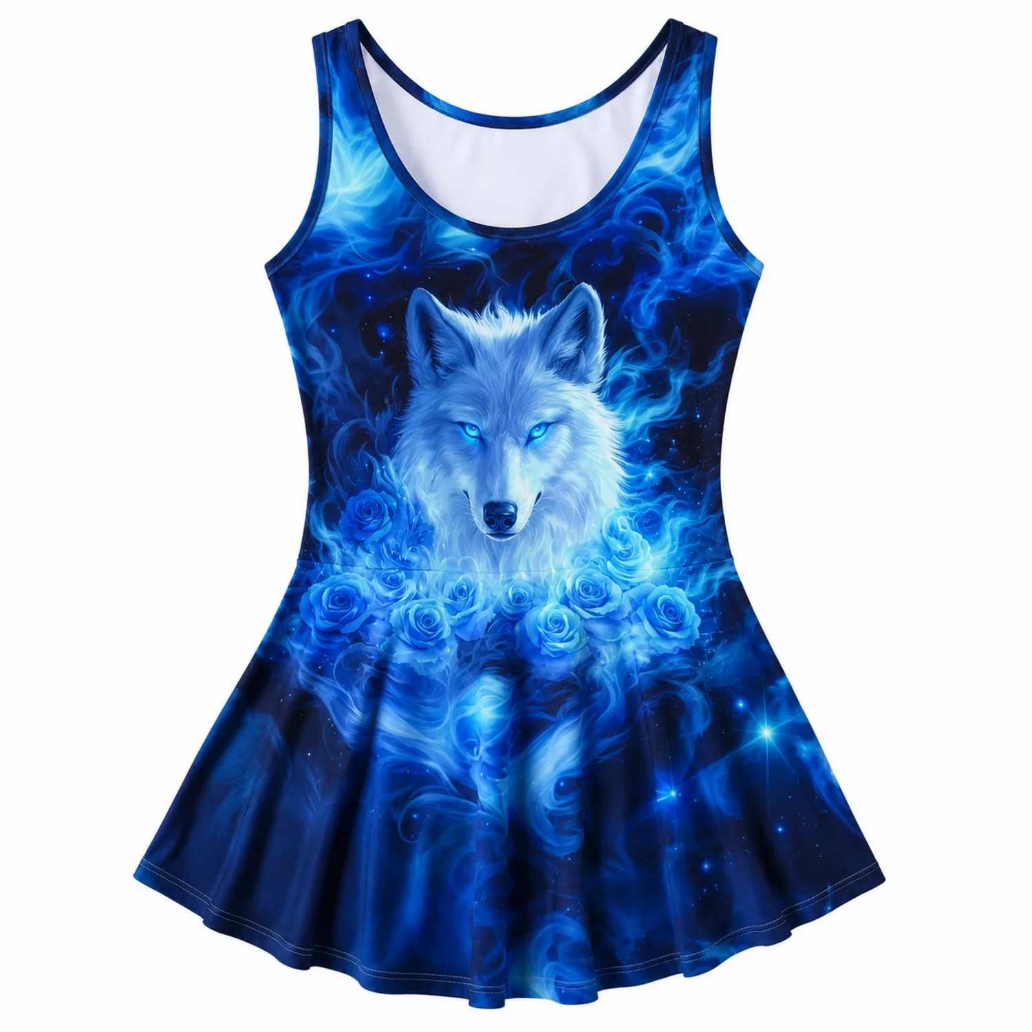 Traje de Baño Entero Niñas Lobo Rosa Azul