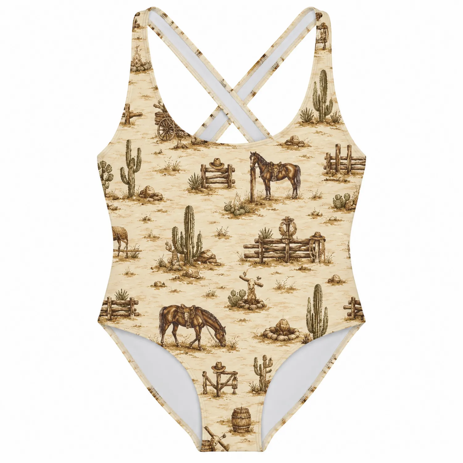 Traje de Baño Niña Cactus Cowboy Una Pieza