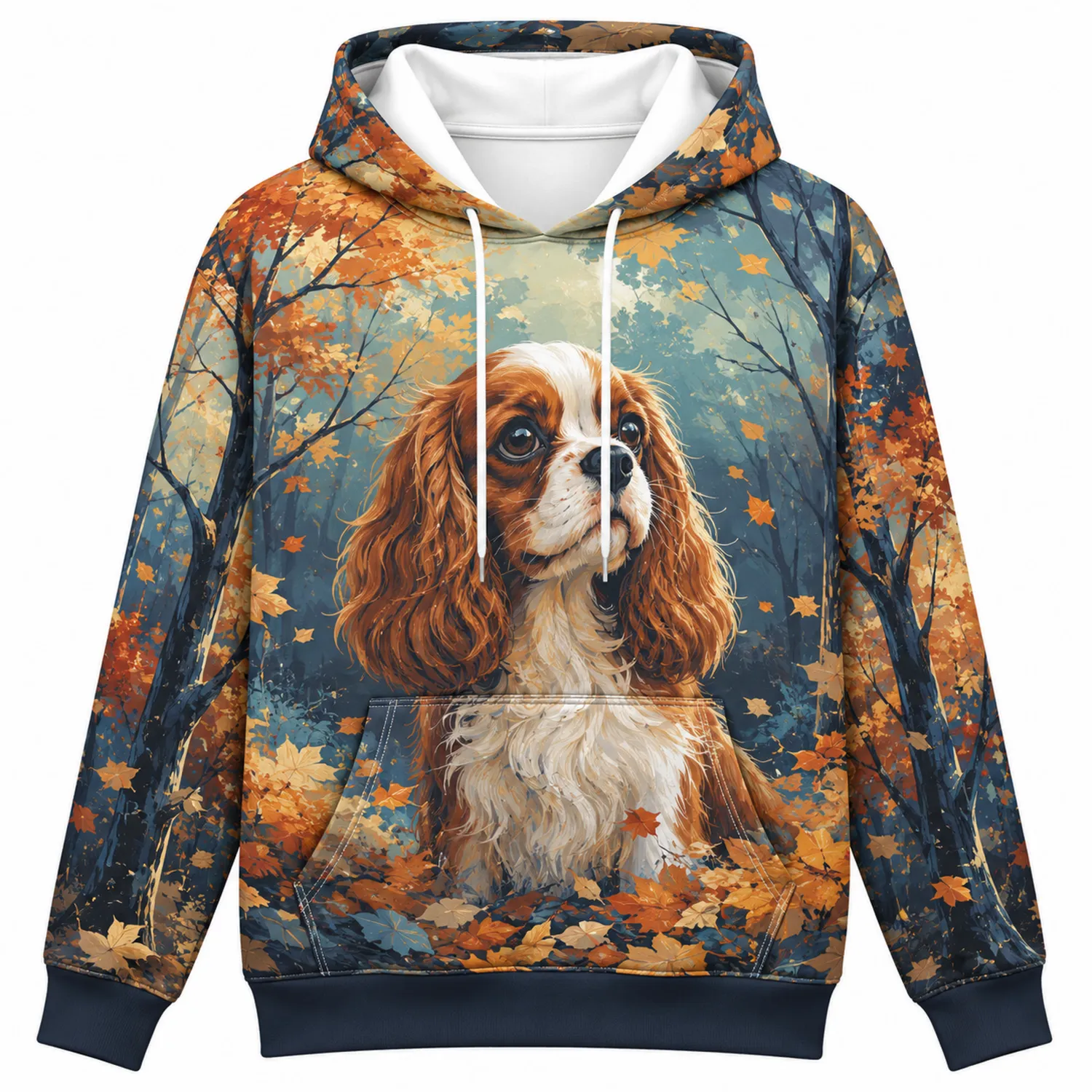 Sweat à Capuche Enfant Cavalier King Charles Spaniel Imprimé-nordichomeix