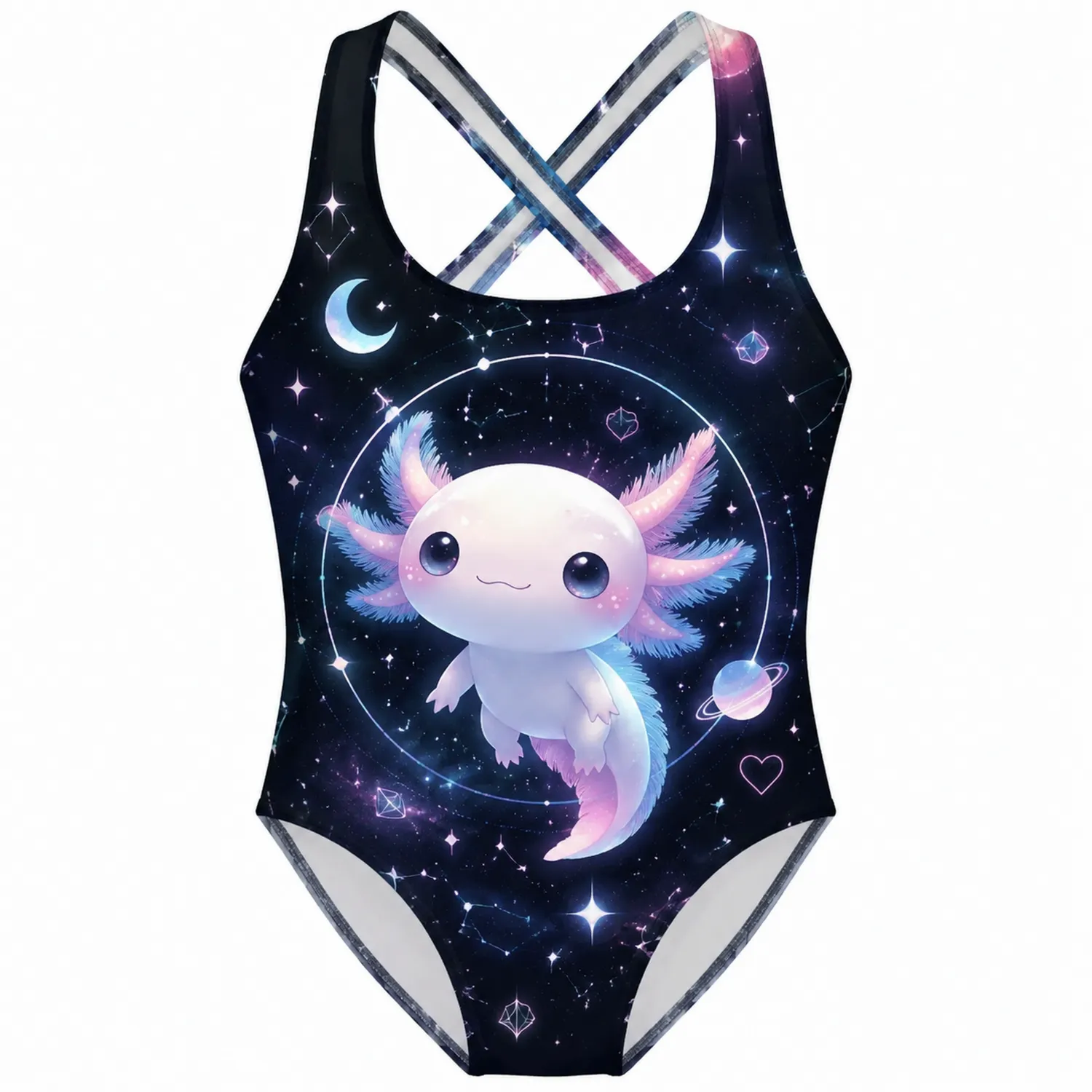 Maillot de Bain Fille Axolotl Espace Une Pièce-nordichomeix
