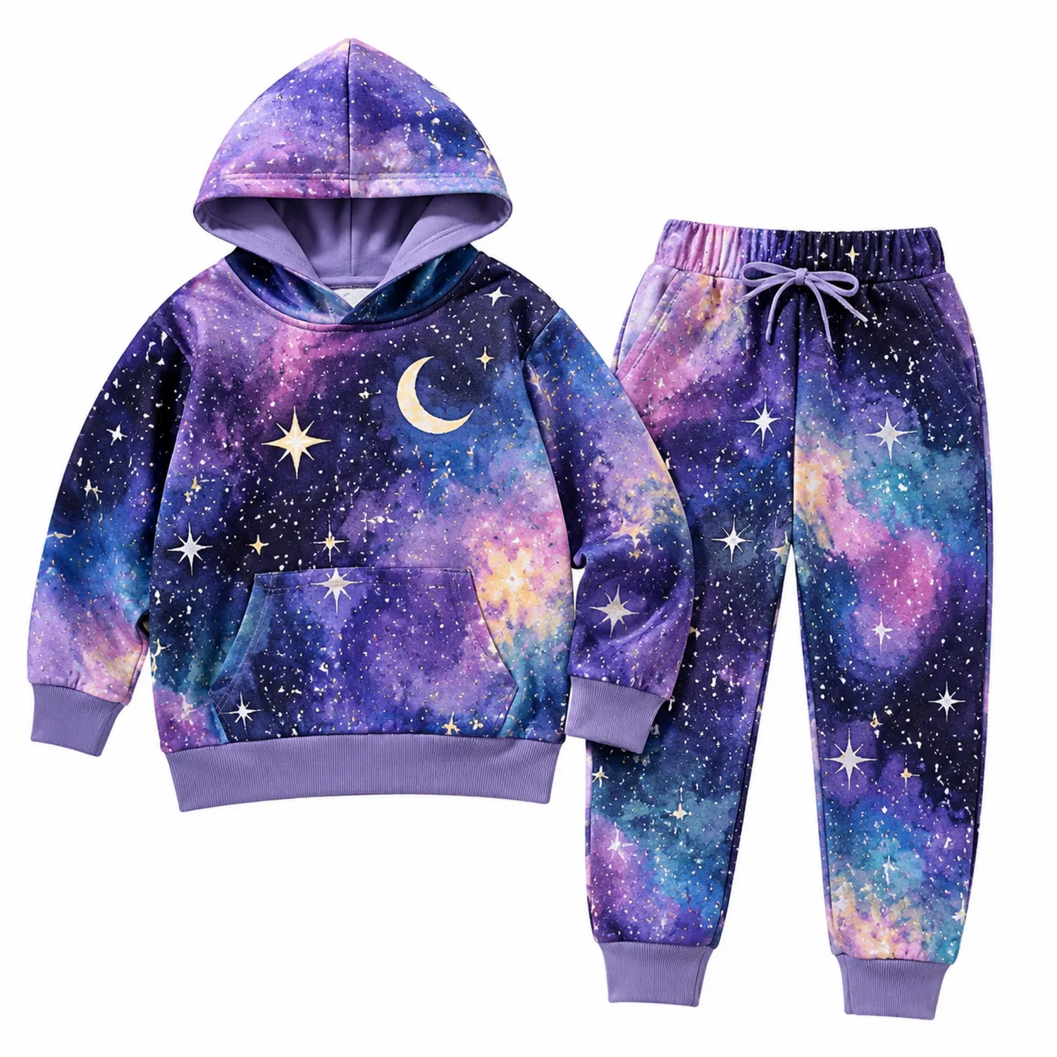 Survêtement Enfant Galaxie Lune Étoiles Ensemble 2 Pièces-nordichomeix