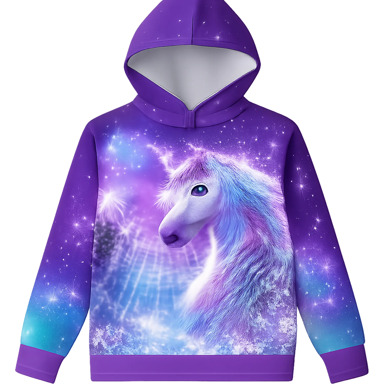 Sudadera con Capucha para Niños con Estampado de Caballo Unisex-Spacilor