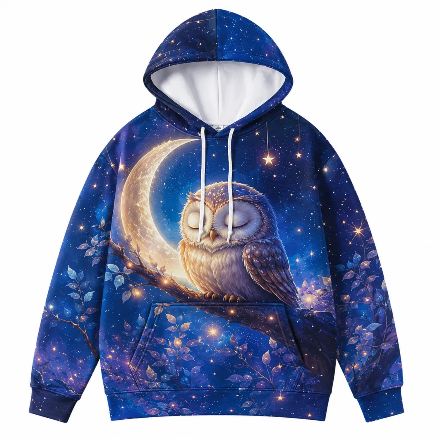 Sudadera con Capucha Búho Luna para Niños y Adolescentes-Spacilor