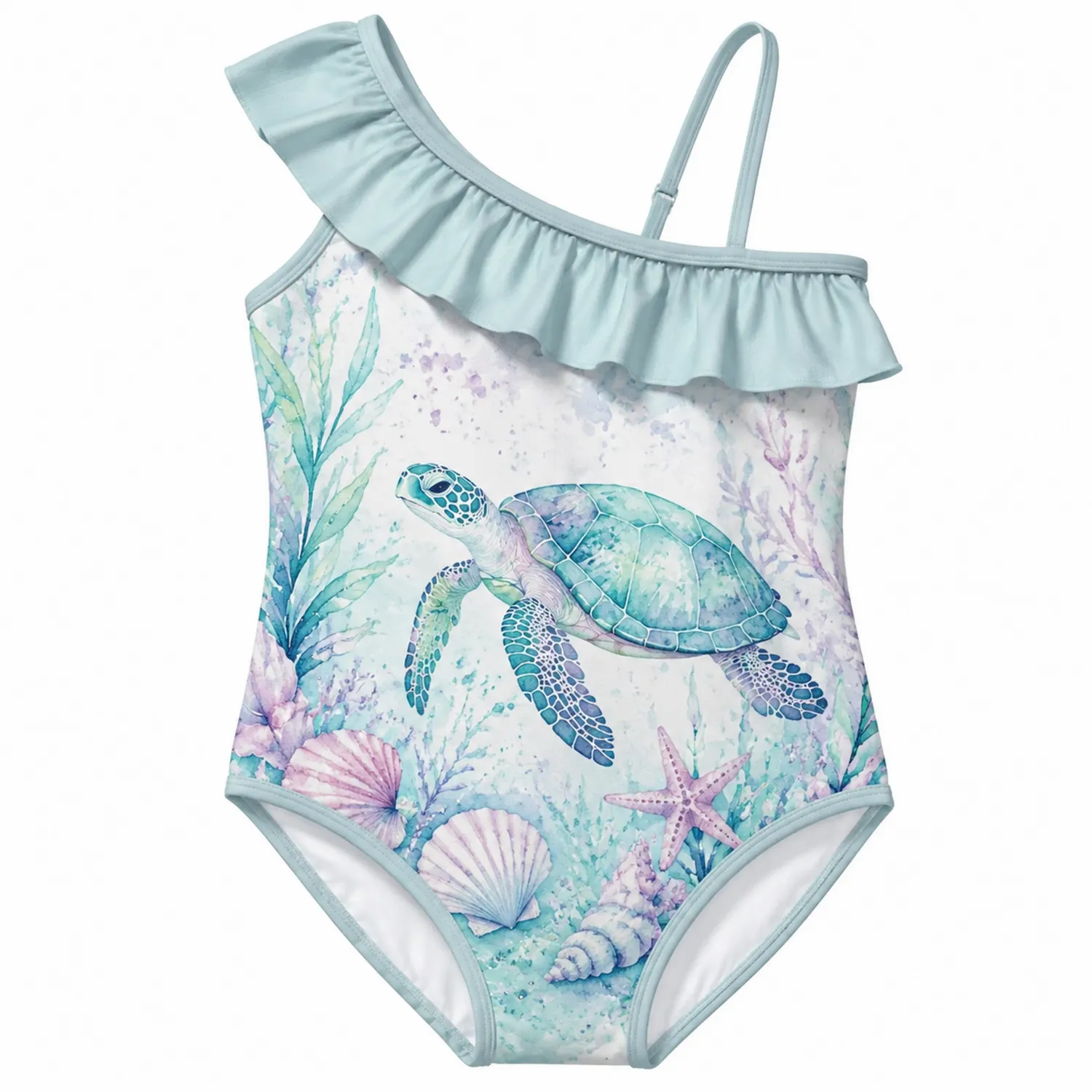 Bañador Niña Una Pieza Estampado Tortuga Marina-Spacilor
